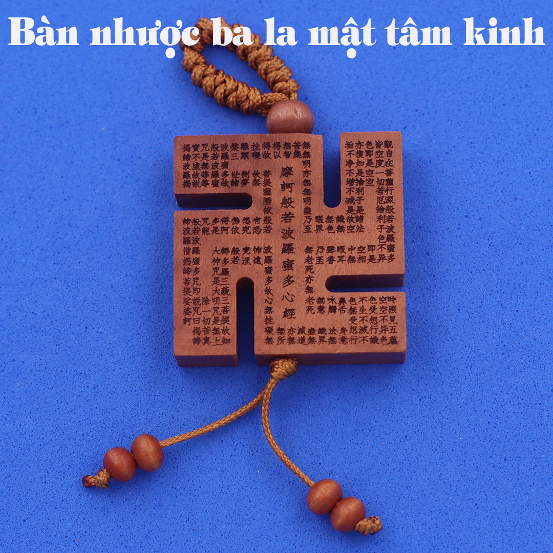 Mặt dây chuyền Chú lăng nghiêm 2 trang kinh sách kèm vòng cổ dây dù