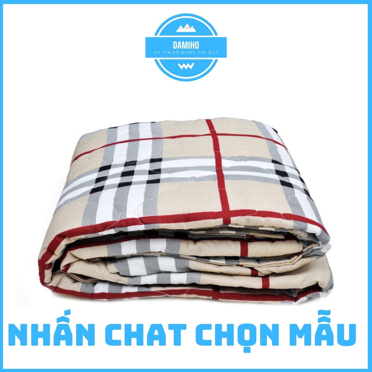 Chăn ngủ cotton chần gòn dày mát Chăn mền chăn hè cotton hàng VN cao cấp (160 x 200cm)