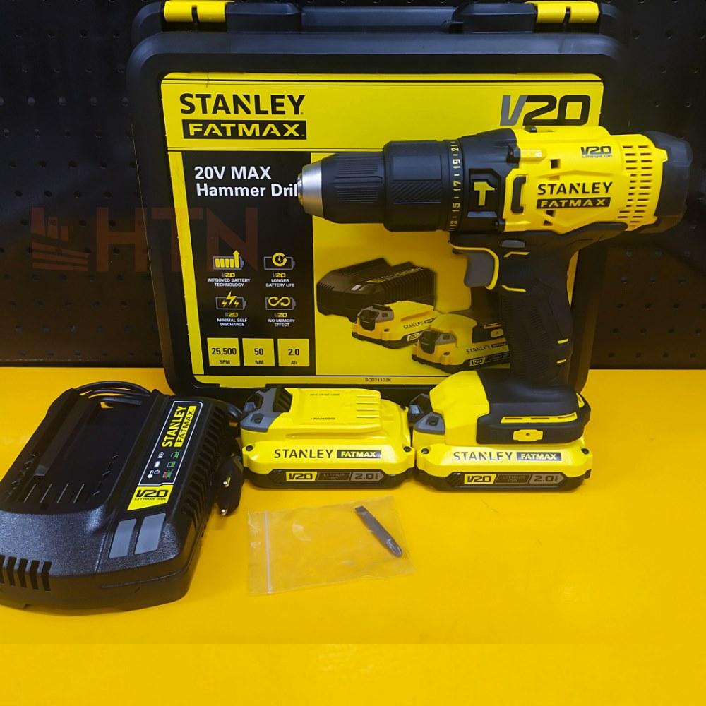 MÁY KHOAN CẦM TAY 20V  STANLEY SCD711D2K-B1- HÀNG CHÍNH HÃNG