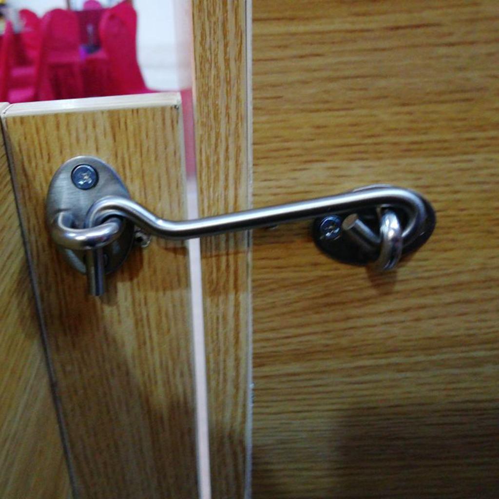 Stainless Steel Window Door Restrictor Catch Child Safety Security Lock 12.8cm