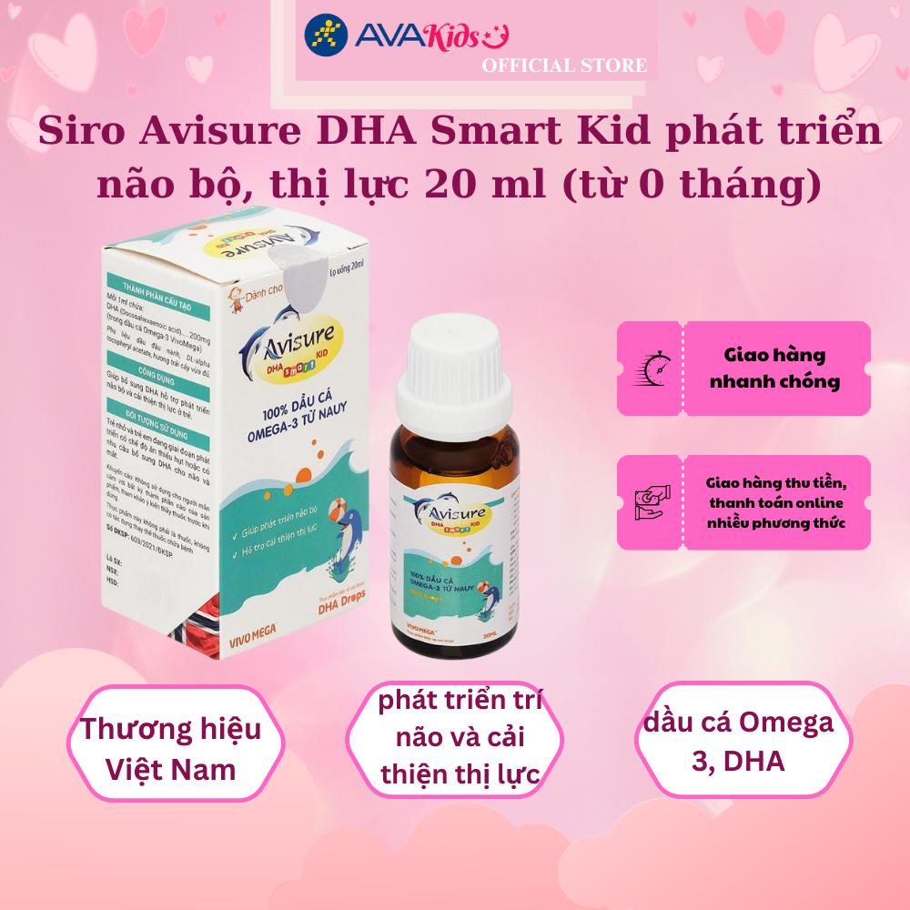 Siro Avisure DHA Smart Kid phát triển não bộ, thị lực 20 ml (từ 0 tháng)