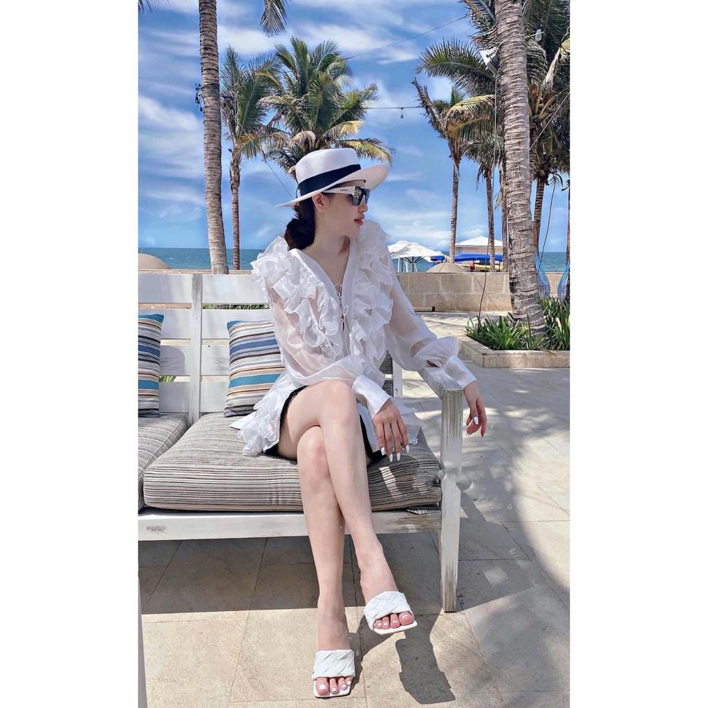 Áo Sơ Mi Thân Bèo Tiểu Thư Chất Voan Tơ Sang Chảnh