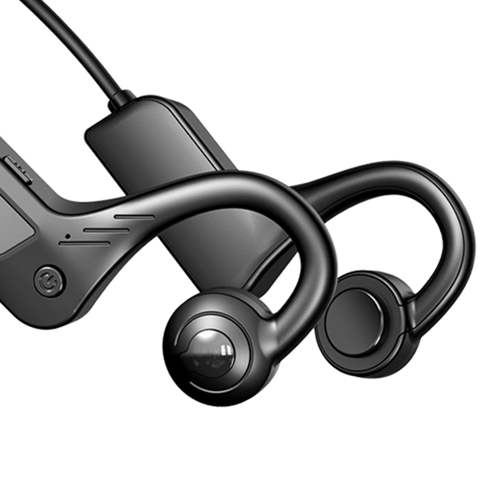 Open Ear Headphones Stereo Portable Ear Hook Headset for Travel Jogging Yoga