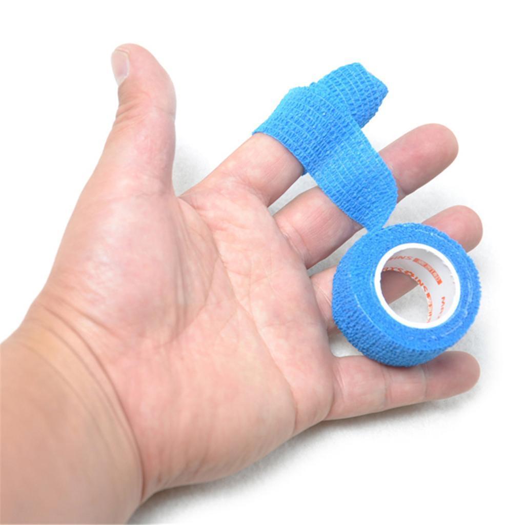 2-6pack Self Adhesive Bandage Roll Elastic Cohesive Tape First Aid Wrap Blue