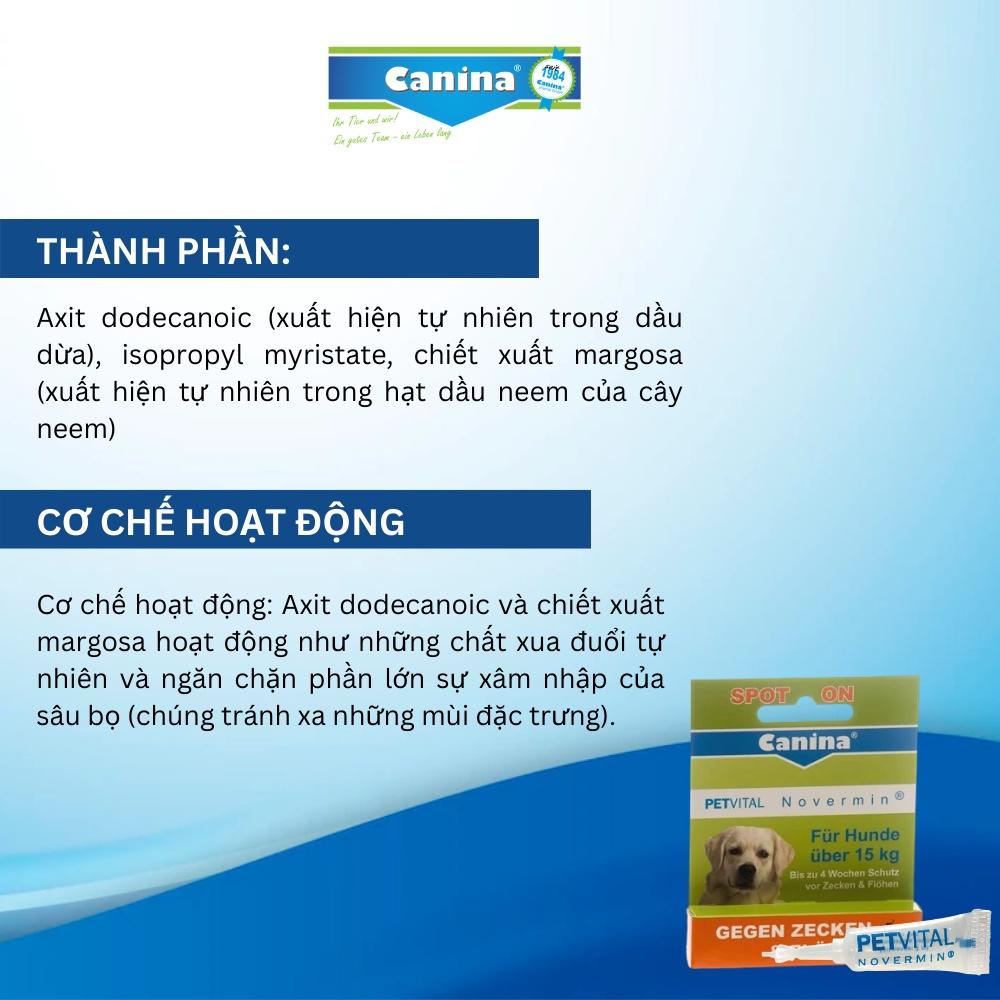 Thuốc Trị Ve Rận Bọ Chét Cho Chó Canina Petvital Novermin - Chính Hãng - Nhập Khẩu Đức