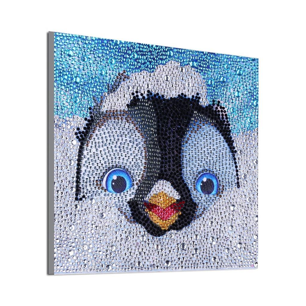 Cute Penguin Full Drill Special Shaped Cross Stitch Decor