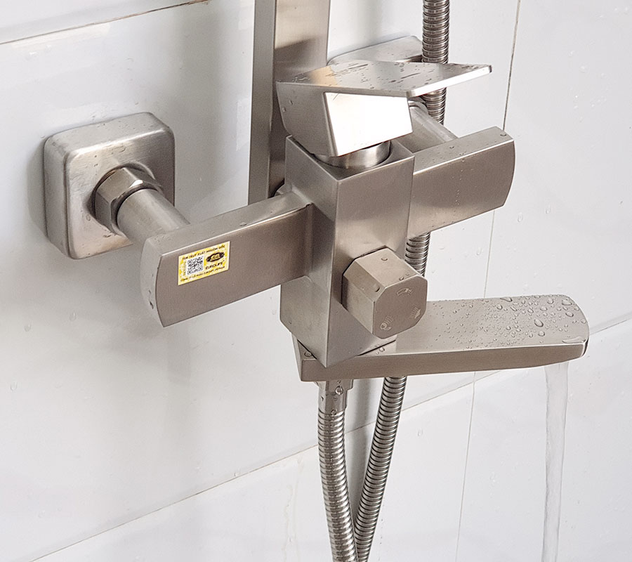 Bộ sen cây tắm đứng nóng lạnh Inox SUS 304 Eurolife EL-S908