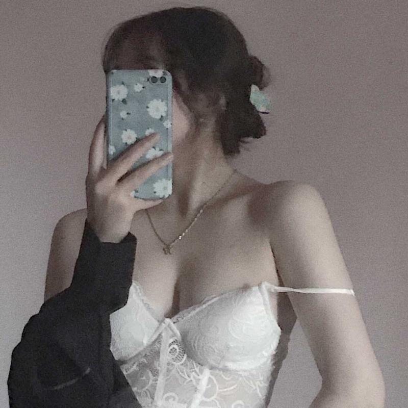 LACE CROPTOP - áo chân ren dài cup giả gọng