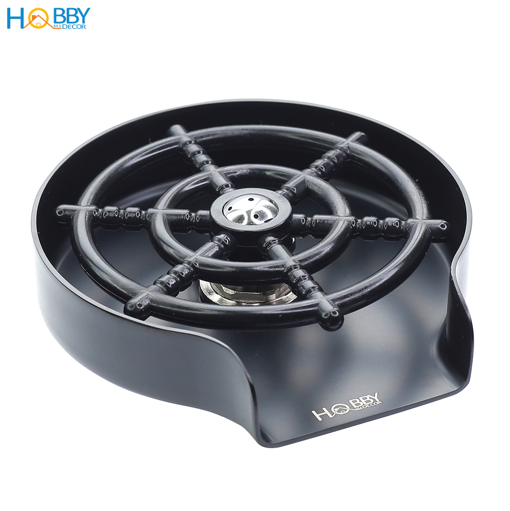 Vòi phun rửa ly gắn chậu rửa chén áp suất mạnh Hobby Home Decor VRLD - Inox 304 sơn đen - kèm dây cấp 60cm