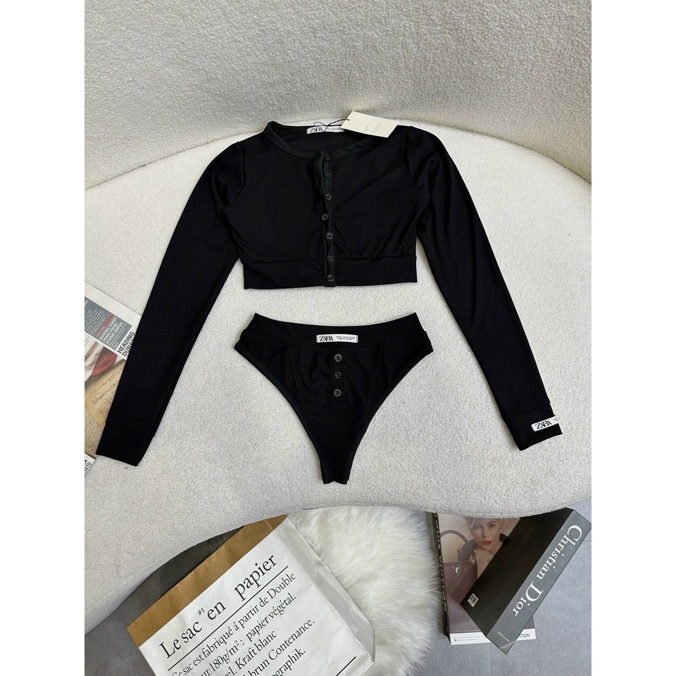 Set bộ đồ bơi đi biển, set bikini tay dài