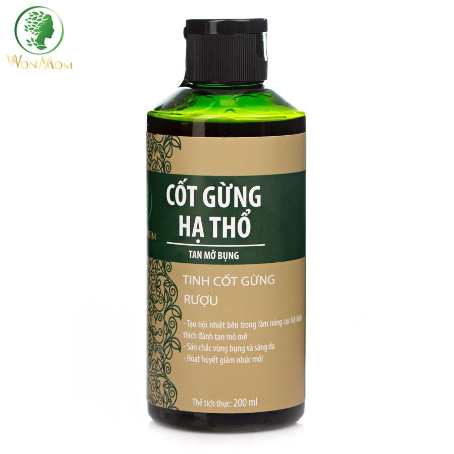 Cốt Gừng Hạ Thổ Massage Săn Chắc Vòng Eo, Lưu Thông Khí Huyết Wonmom 200ml