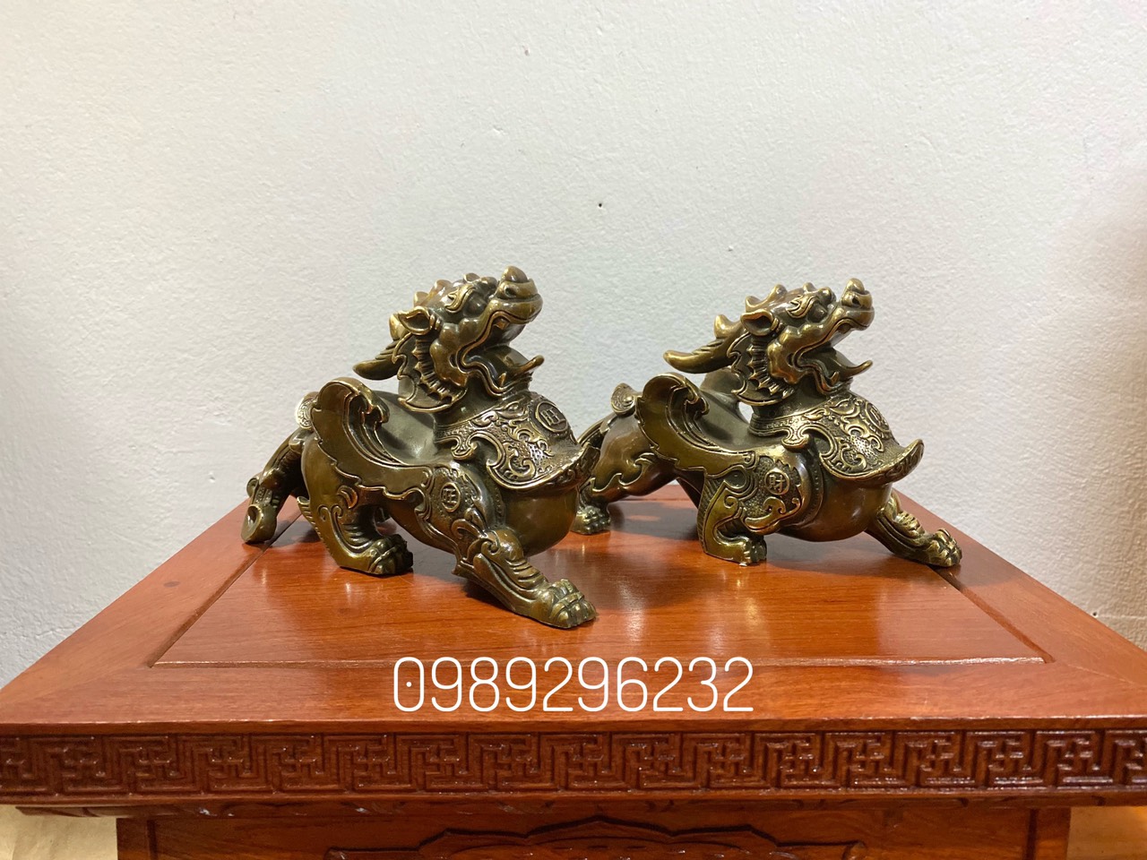 Cặp Tỳ Hưu Phong Thuỷ bằng đồng