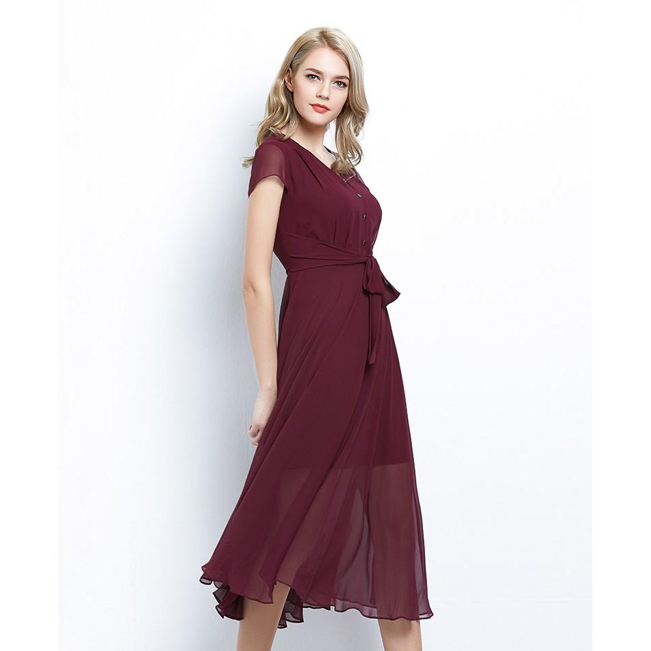 ĐẦM VOAN XÒE THẮT NƠ CAO CẤP DRESS39