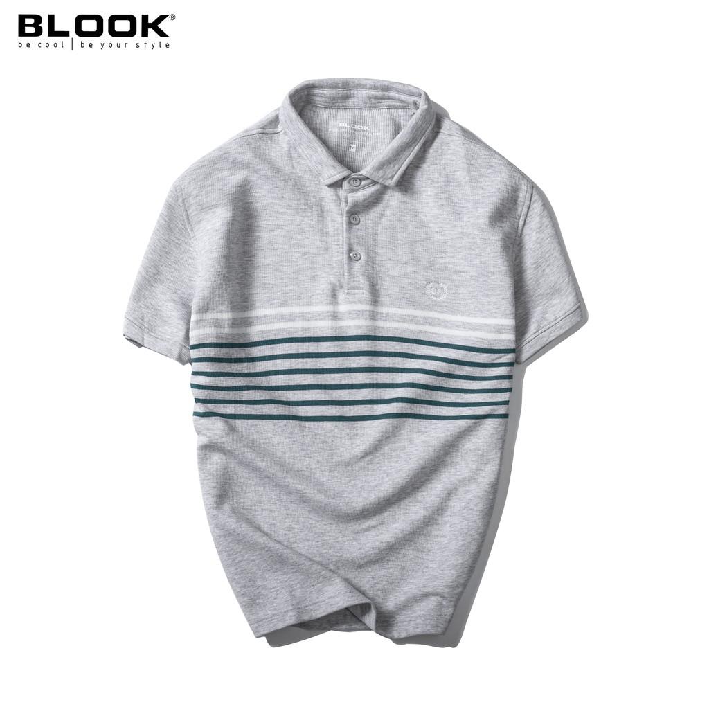 Áo polo nam slimfit BLOOK vải thun mềm mịn cotton co giãn phối màu trẻ trung 33380 ( HÌNH THẬT )