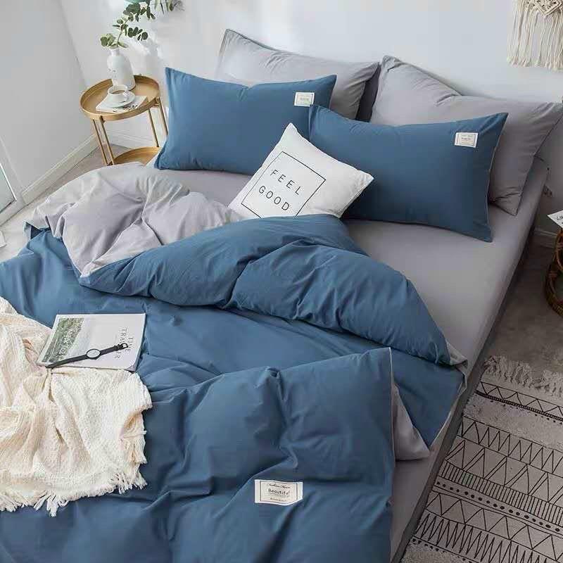 Bộ chăn ga cotton Tici cao cấp phong cách Hàn Quốc màu mới