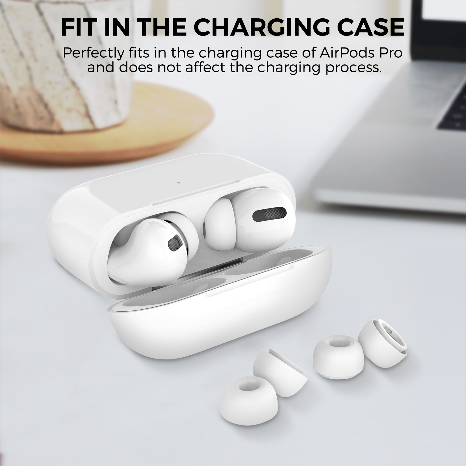 Nút Tai Nghe Silicone chống trượt, cách ly tiếng ồn, lỗ giảm áp lực cho AirPods Pro 1/2 (Bộ 2 Cặp) - Hàng Chính Hãng