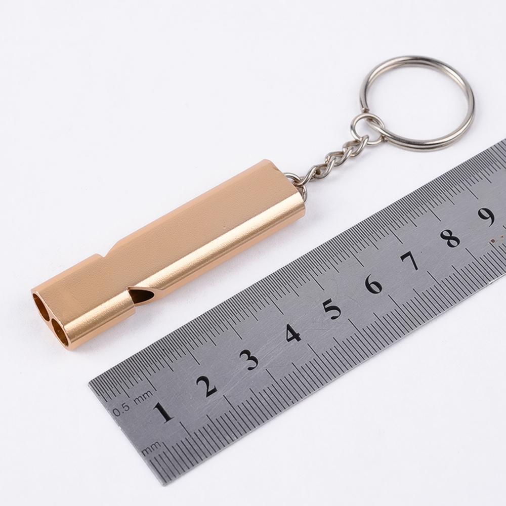 1 Máy Tính Di Động Ngoài Trời Còi Hợp Kim Nhôm Ống Kép Cao Tần Số Đôi Ống Cắm Trại Sinh Tồn Móc Chìa Khóa Còi Dụng Cụ Color: 04