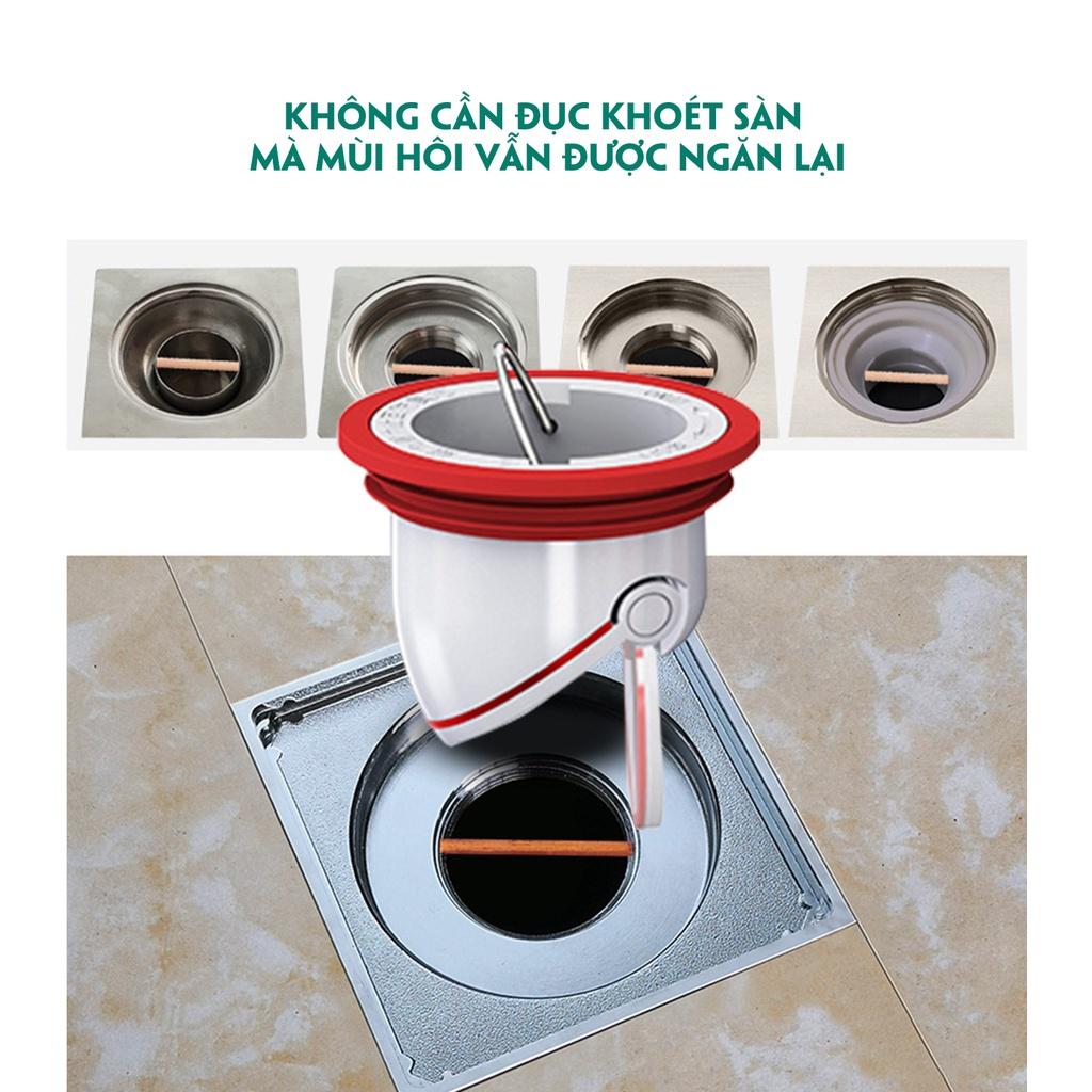 Đuôi thoát sàn ngăn mùi hôi, chống côn trùng trọng lực nhựa ABS Hiwin FD-50LID