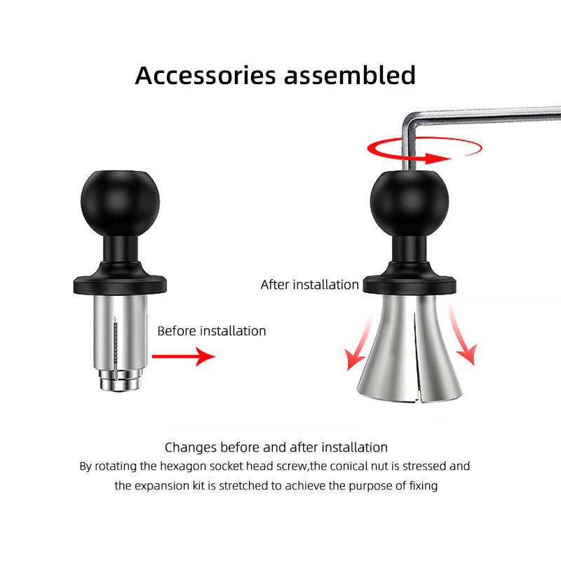 1 Inch Bóng Đầu Adapter Sang M6 M8 M10 Vít Cho GoPro Gắn GPS Xe Máy Điện Thoại Giá Đỡ Xe Insta360 x3 Phụ Kiện Máy Ảnh