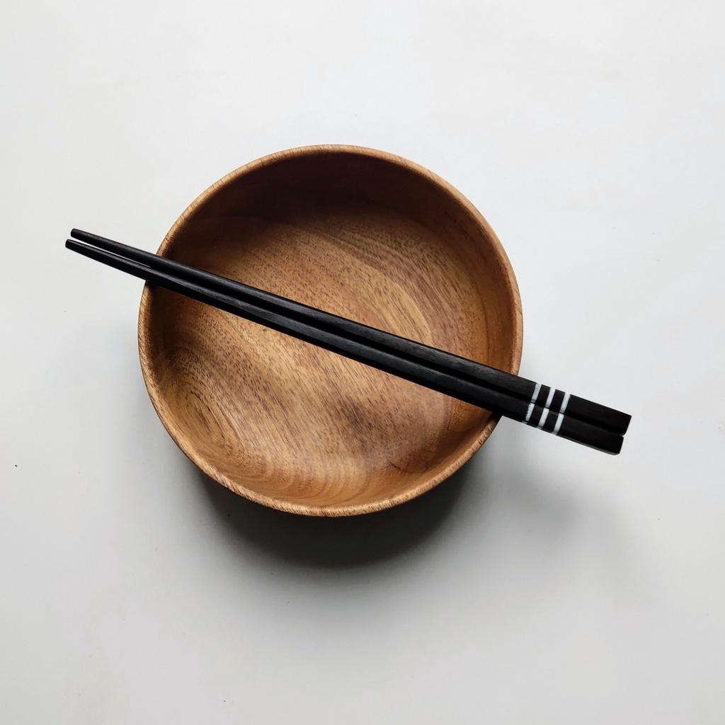 Đũa Gỗ Mun 21cm, Đũa Ăn Cơm An Toàn Tự Nhiên Phong Cách Vintage
