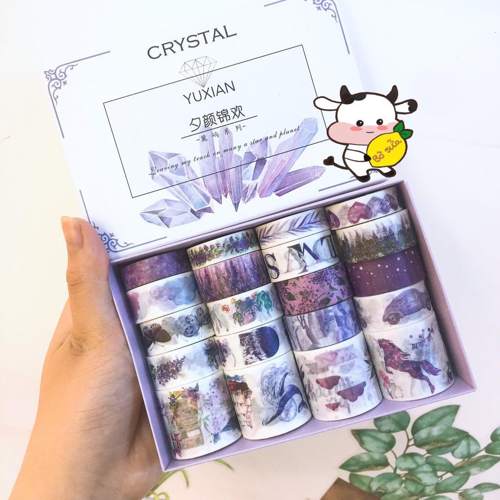 Washi Tape Nhiều Chủ Đề Hộp 20 Cuộn Hoặc 5 Cuộn Từng Loại Băng Dính Giấy Trang Trí Sổ Tay Book Mark Takenote Cổ Trang