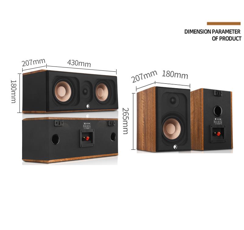 220W Bằng Gỗ HIFI Fever Rạp Hát Tại Nhà Loa Trung Tâm Âm Thanh Vòm Bộ Retro Giá Sách Kết Hợp Loa Rạp Chiếu Phim Tại Nhà Màu Âm Thanh Vòm: 1 Bộ