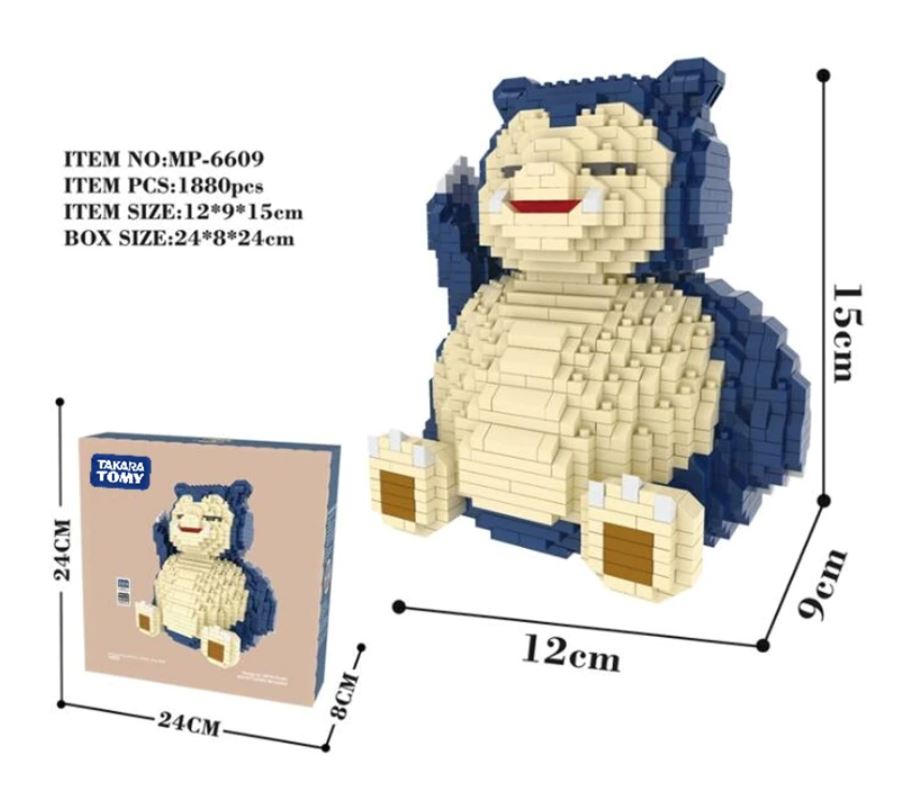 Mô hình lắp ghép, xếp hình, Pokémon + tặng kèm combo 8 thẻ bài Pokémon siêu đẹp