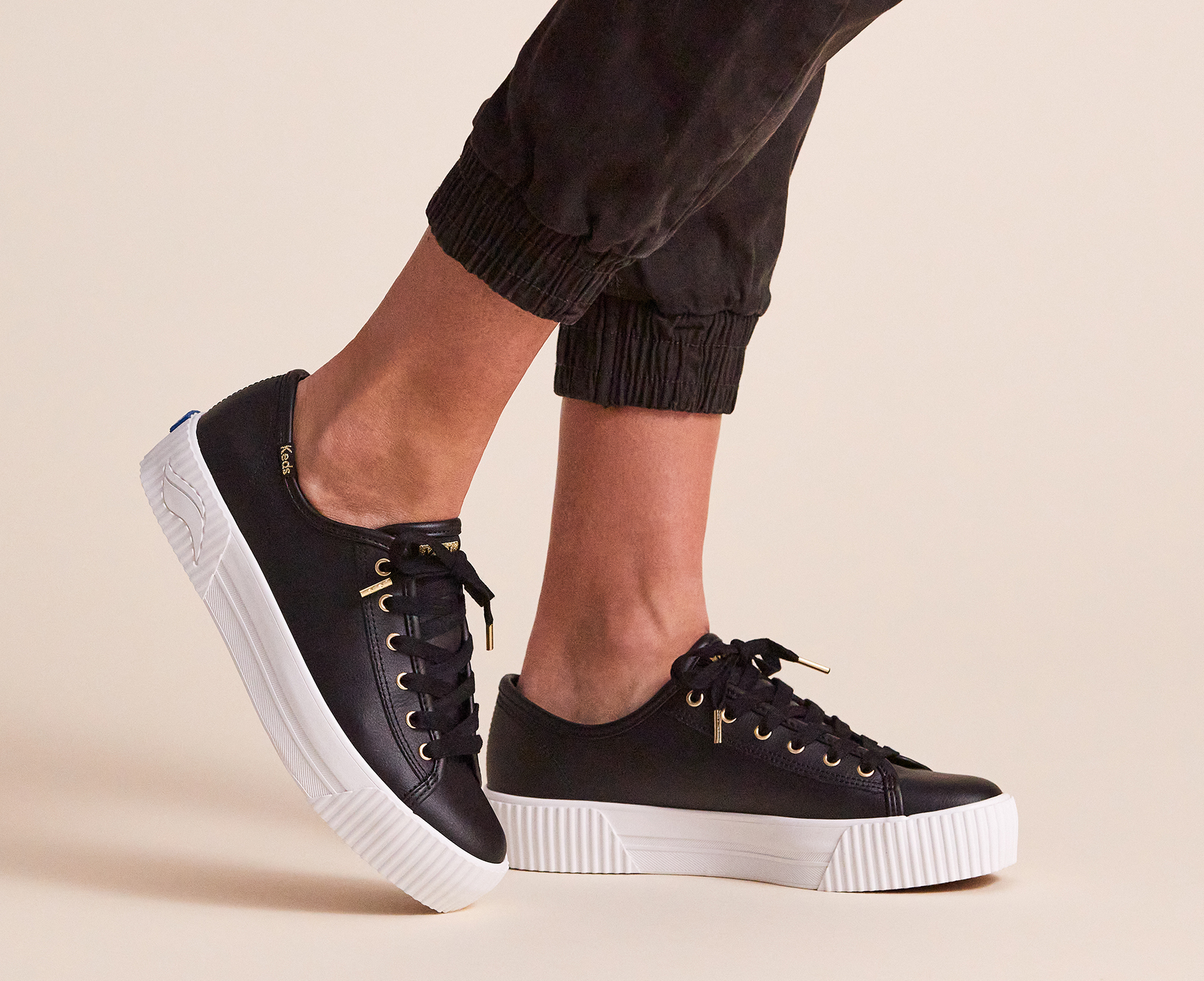 Giày Keds Nữ- Triple Kick AMP Leather Black- KD064549