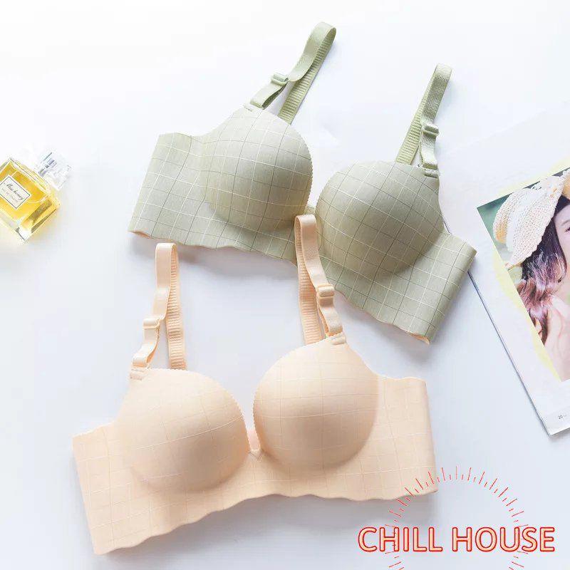Áo lót nữ su đúc siêu đẩy ngực họa tiết kẻ - CHILL HOUSE