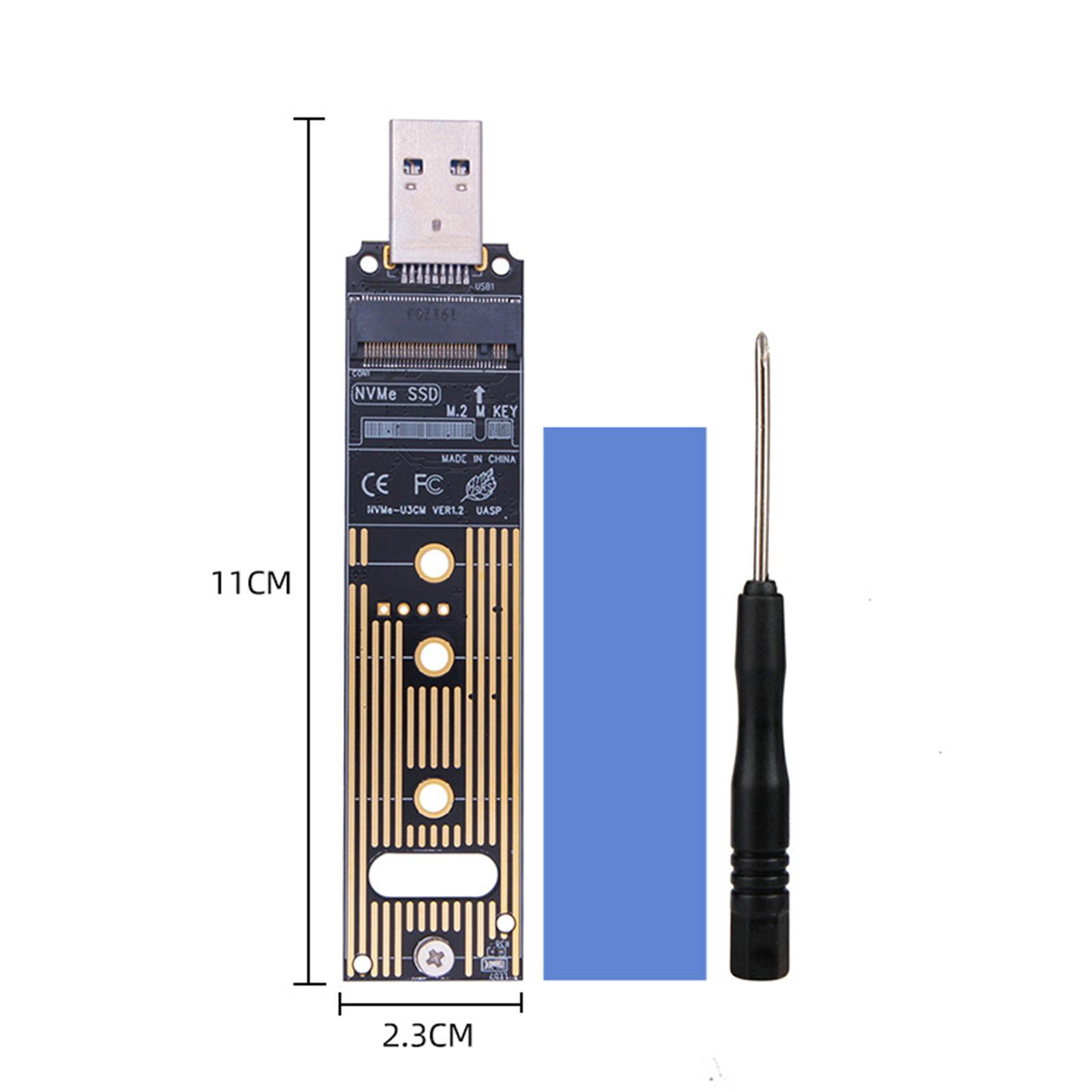 NVME to USB 3.1 Adapter Type A Card Converter Reader with Key B/Key B+M