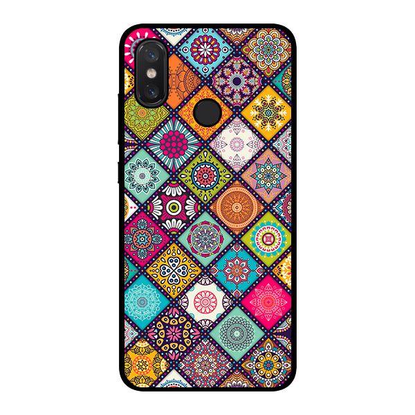 Ốp lưng dành cho điện thoại Xiaomi Mi 8 Họa Tiết Ô Vuông