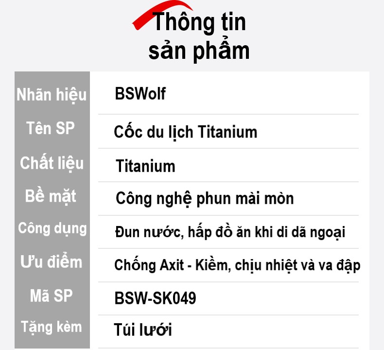 Cốc, Ly uống nước chuyên dụng dã ngoại, cắm trại -SK049