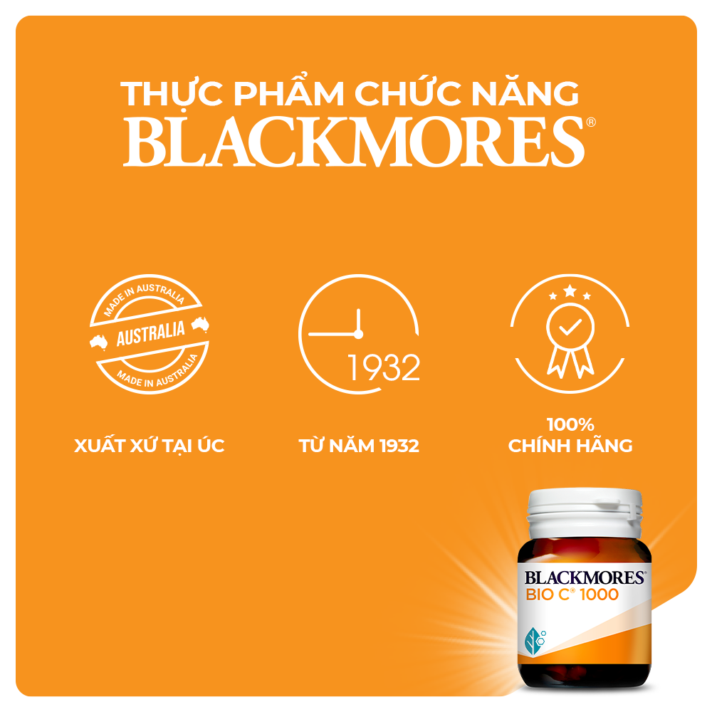 Combo Vitamin Tổng Hợp Cho Bà Bầu và Mẹ Cho Con Bú Blackmores Pregnancy & Breast-Feeding Gold Lọ 60 Viên và Viên Uống Bổ Sung Vitamin C Blackmores Bio C 1000mg Lọ 31 Viên