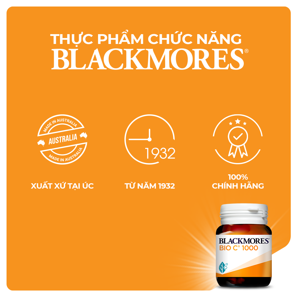 Viên Uống Bổ Sung Vitamin C Blackmores Bio C 1000mg Lọ 31 Viên