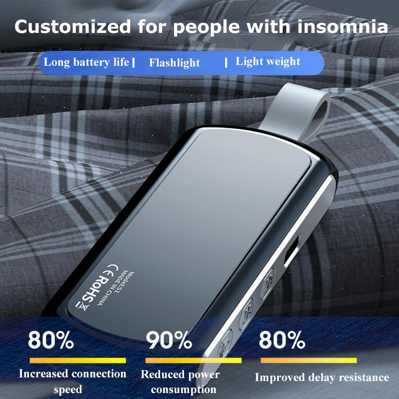 Dây dẫn xương Bluetooth 5.2 Loa dưới cái gối giảm tiếng ồn Máy nghe nhạc âm thanh âm thanh với đèn pin hỗ trợ giấc ngủ Color: White-gold