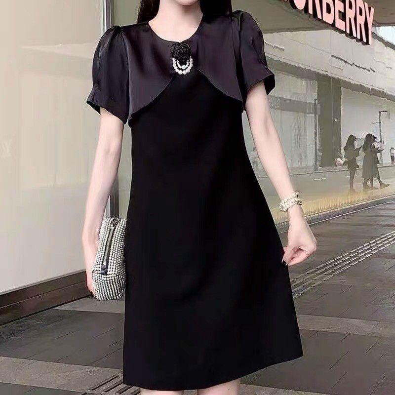 ĐẦM SUÔNG CỔ HOA PHỤ KIỆN
