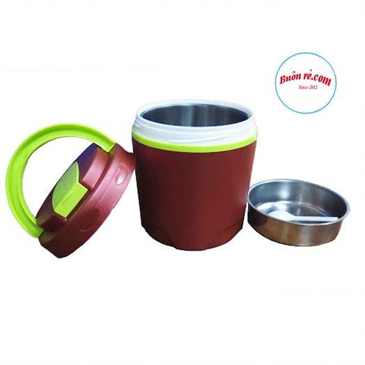 Hộp cơm văn phòng giữ nhiệt 2 tầng lõi inox - Cặp lồng ủ cơm, cháo Việt Nhật