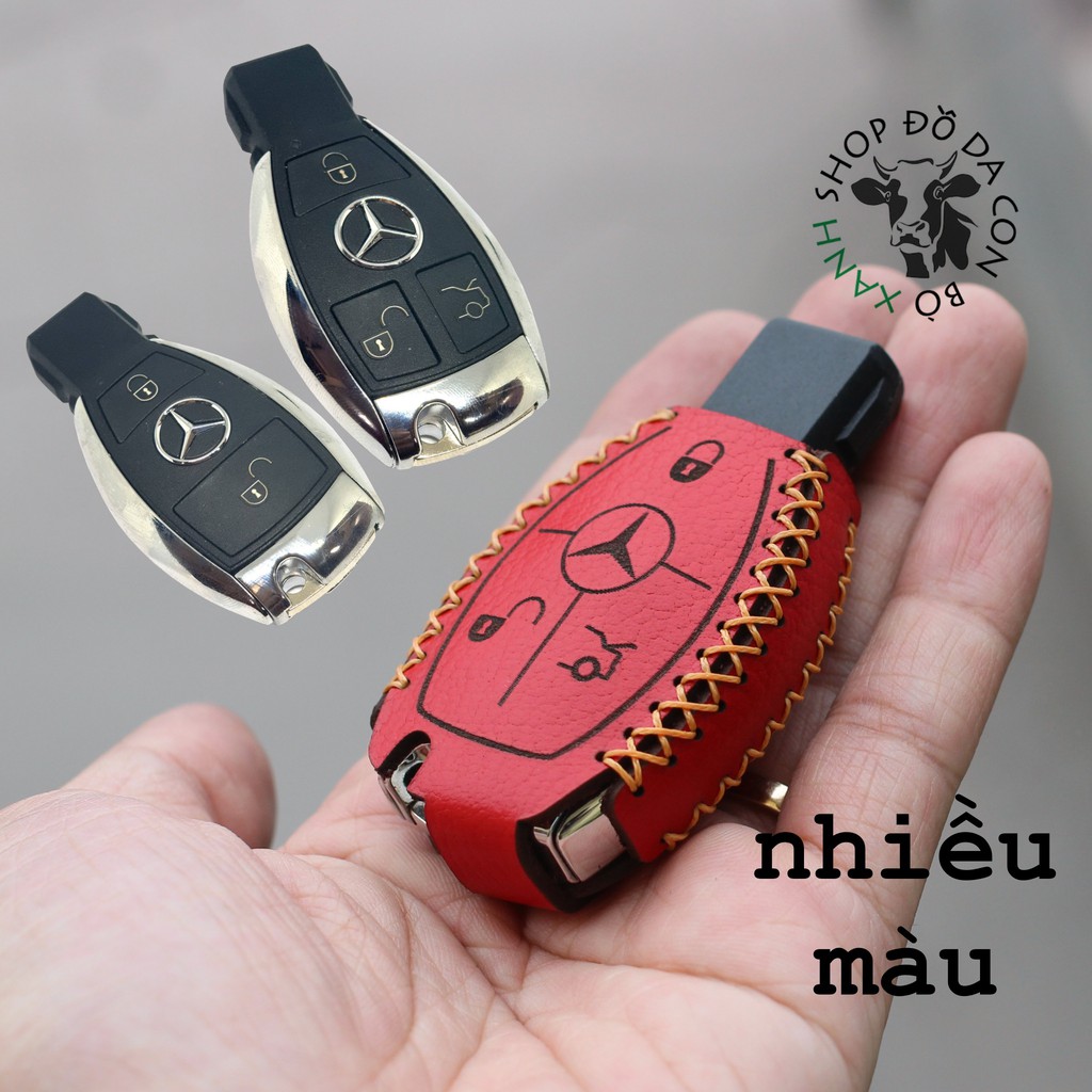 Bao da dành cho chìa khoá Mercedes phom cũ handmade da thật 001