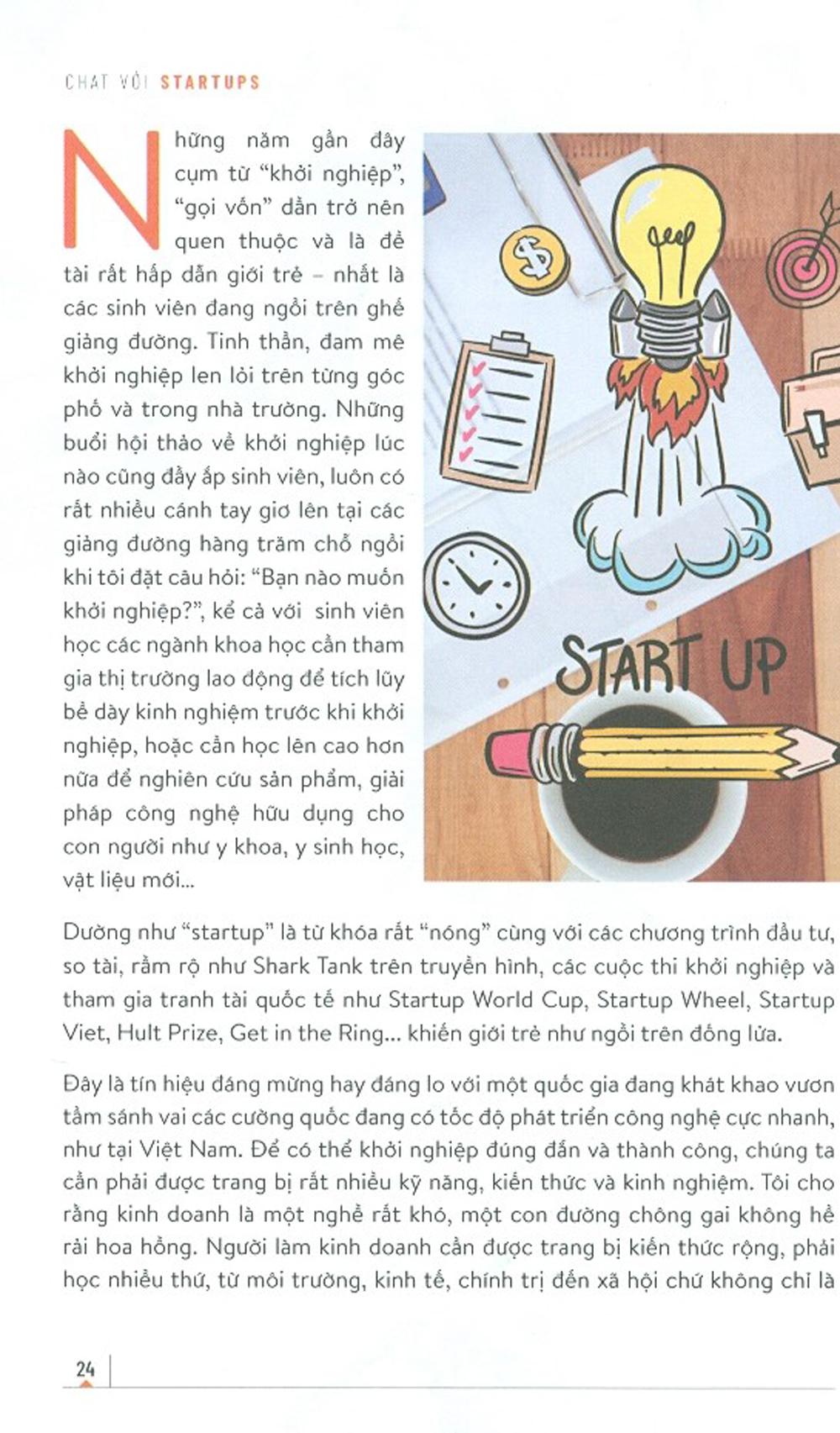 Sách Chat Với Startups - Từ Ý Tưởng Đến Gọi Vốn Thành Công