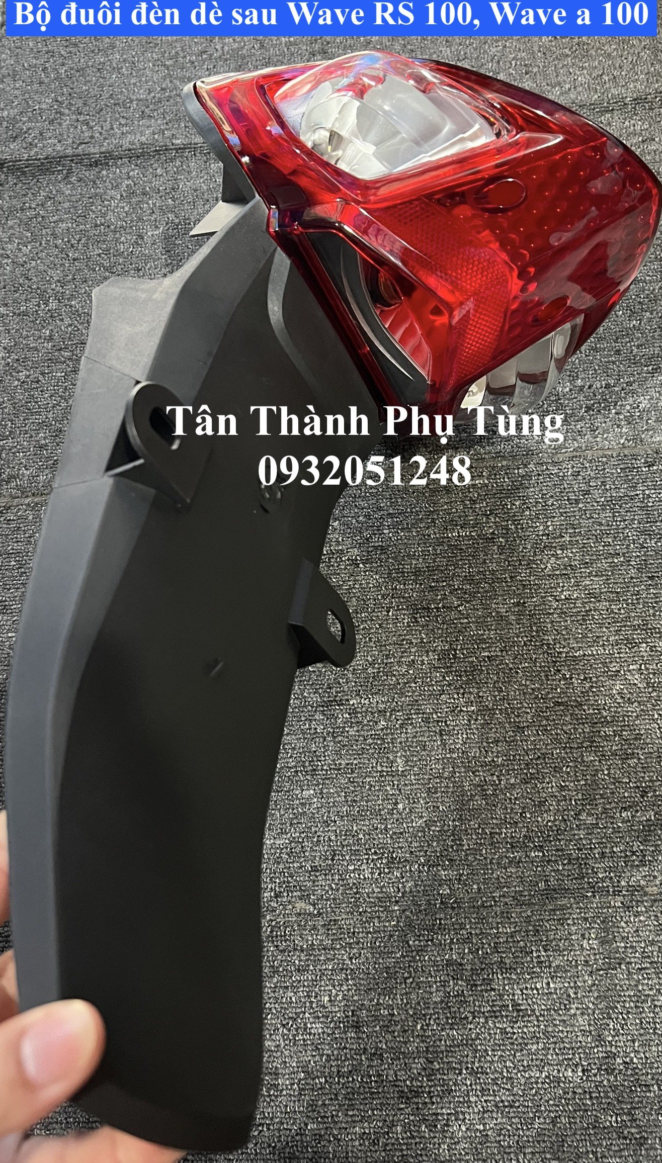 Đuôi dè sau kèm đèn hậu dành cho Wave a 100, WS100, RS100