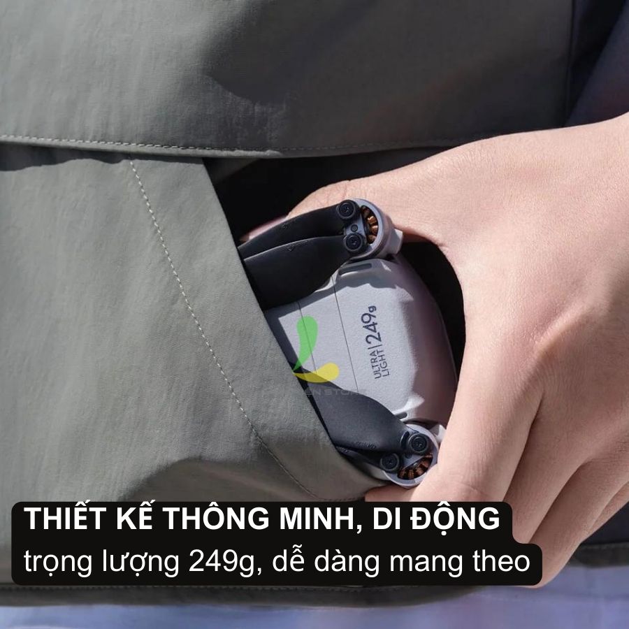 Flycam DJI Mini 3 - Máy bay camera 4K HDR sắc nét, công nghệ truyền video O2 khoảng cách tối đa 10km - Hàng chính hãng