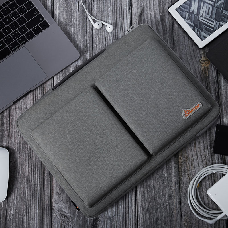 Túi Chống Sốc Cho Laptop, Macbook 14 inch Cao Cấp Có Quai Xách, Kháng Nước, Khóa YKK SIMTOP BUSINESS POCKET - Hàng Chính Hãng