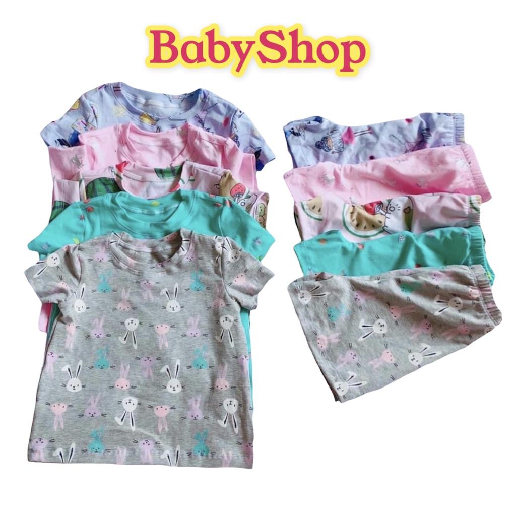 Bộ mặc nhà ngắn tay cho bé hoạ tiết dễ thương, chất vải cotton xuất mát mịn co giãn thoải mái