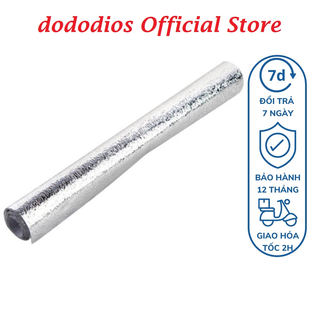 Giấy bạc dán bếp cách nhiệt dododios Cuộn decal dán tường nhà bếp chống thấm bền đẹp , Cuộn 3 Mét Decal Giấy Dán Bếp Tráng Nhôm Cách Nhiệt Chính Hãng dododios