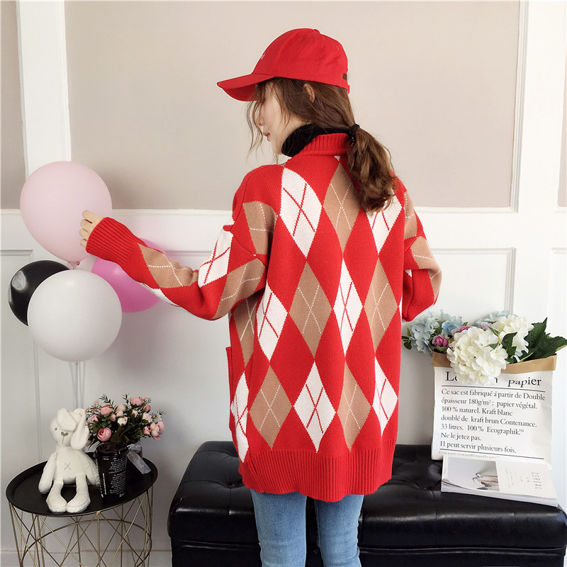 Áo khoác len nữ cardigan dày mịn quả trám - DL05273