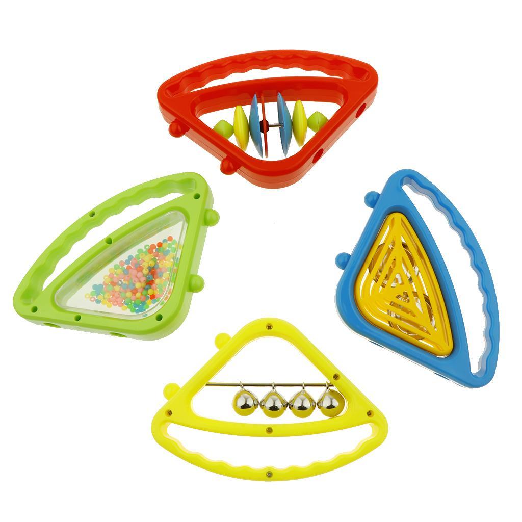 Colorful Hand Bells Rattle Toy Musical Instrument Toy for Kids Baby