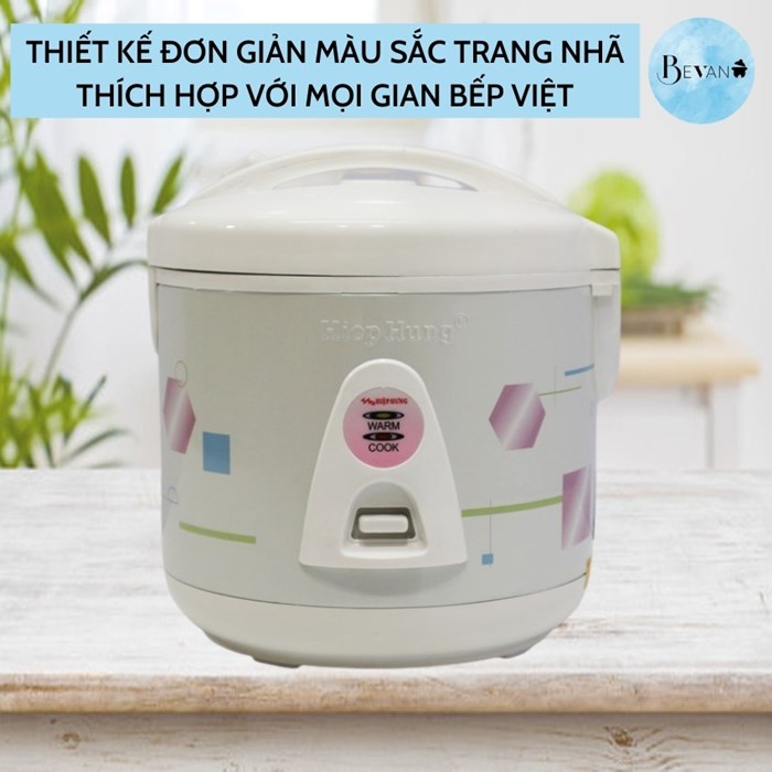 Nồi cơm mini hàng chính hãng Hiệp Hưng HH-635[giao theo màu ngẫu nhiên] Bevano, giá nồi cơm điện mini cơ 1L phù hợp với sinh viên và căn hộ nhỏ, phòng trọ tập thể