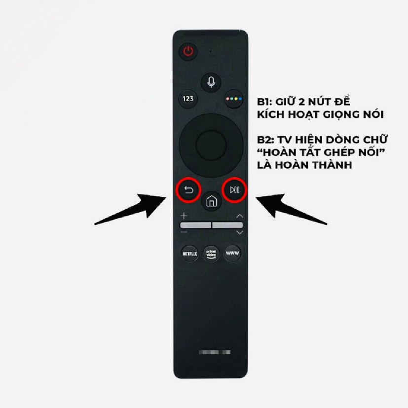 Remote Điều Khiển TV Giọng Nói Dành Cho SAMSUNG Smart Tivi 4K, QLED - Hàng nhập khẩu