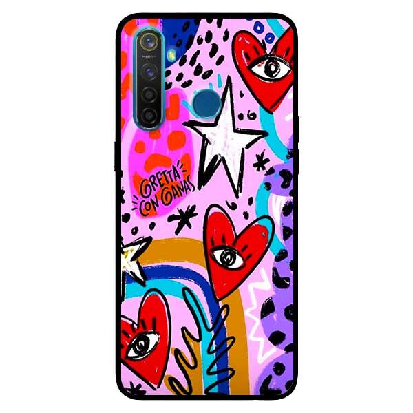Ốp lưng dành cho Realme 5 Pro - Realme Q - Realme C3 - Họa Tiết Mắt Tim