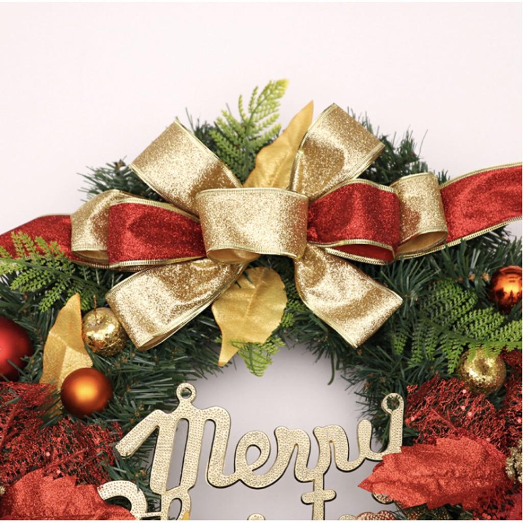 Phụ kiện Vòng hoa trang trí Giáng Sinh Christmas Peacock Wreath Door 60CM - AsiaMart